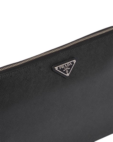 prada clutch leather covered snap|prada saffiano clutch.